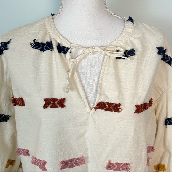 Lou & Grey for Loft Getaway Embroidered Balloon-Sleeve Peasant Top - Picture 5 of 12